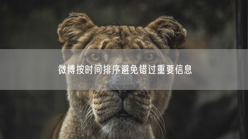 微博按时间排序避免错过重要信息
