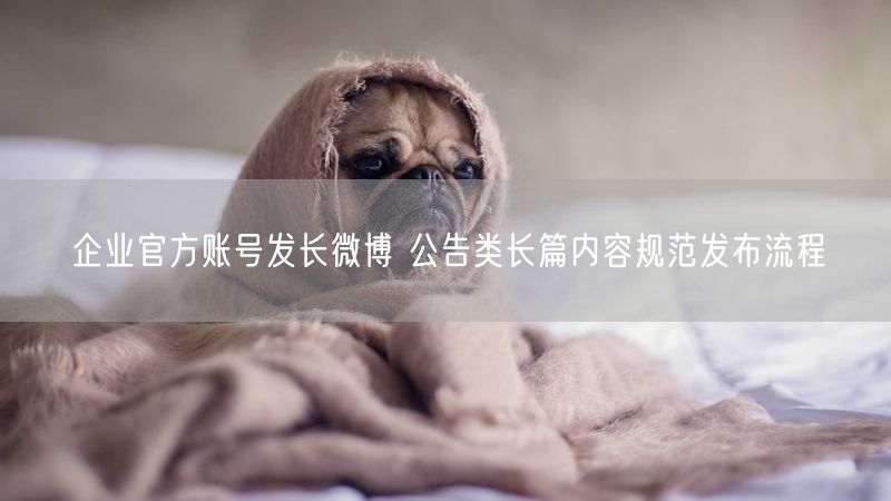 企业官方账号发长微博 公告类长篇内容规范发布流程