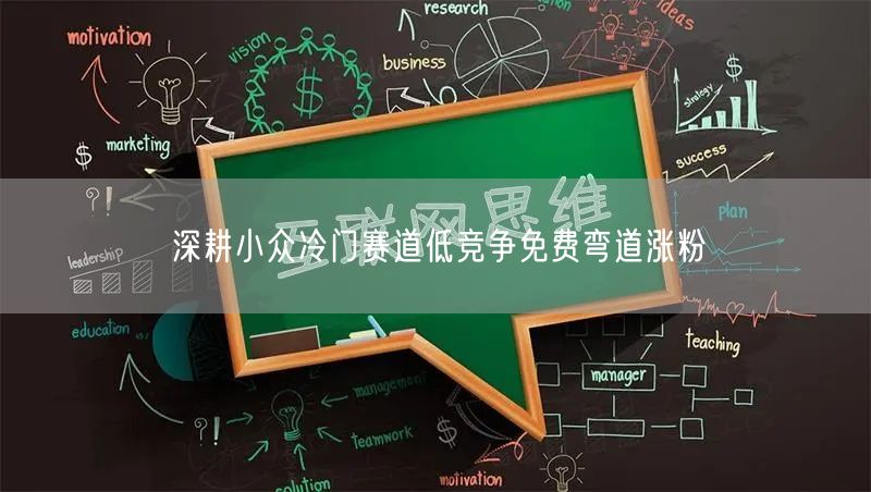深耕小众冷门赛道低竞争免费弯道涨粉