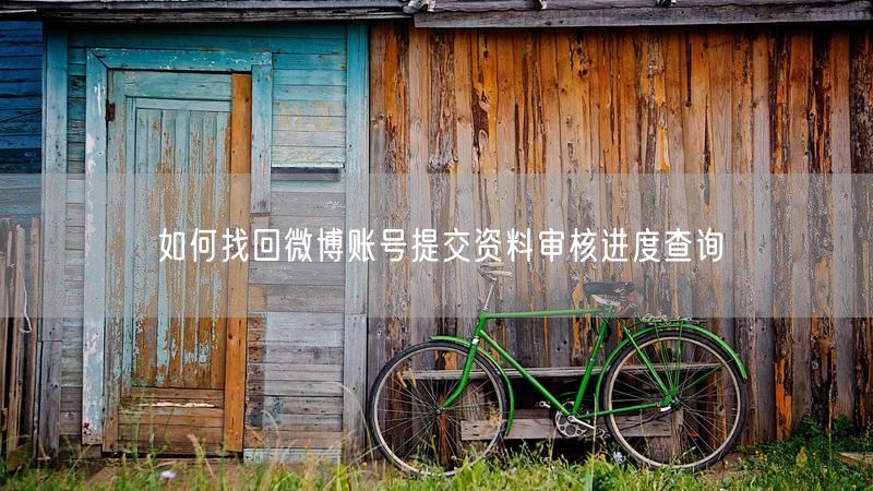 如何找回微博账号提交资料审核进度查询