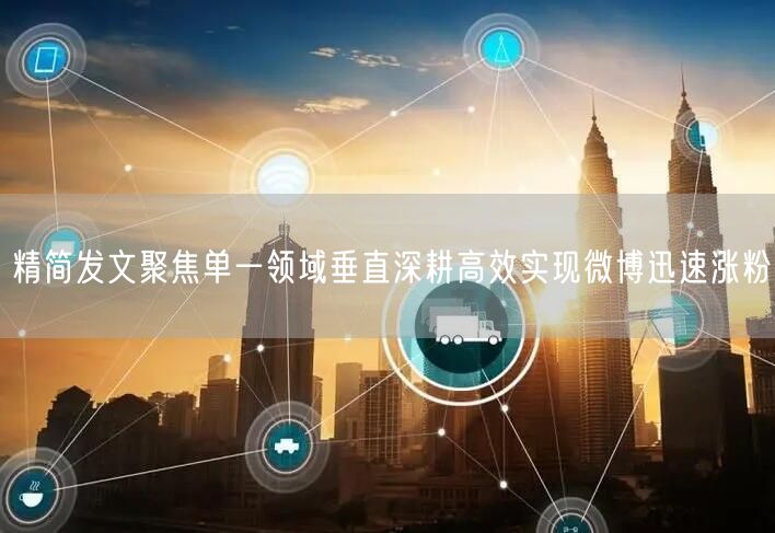 精简发文聚焦单一领域垂直深耕高效实现微博迅速涨粉